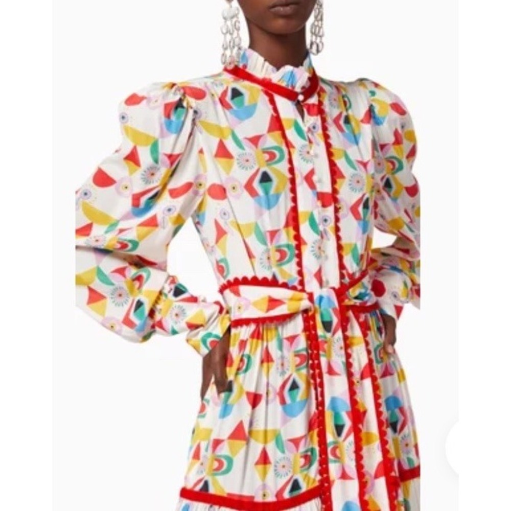 Celia Dress Printed Long Dress Size Medium (8-b65)
